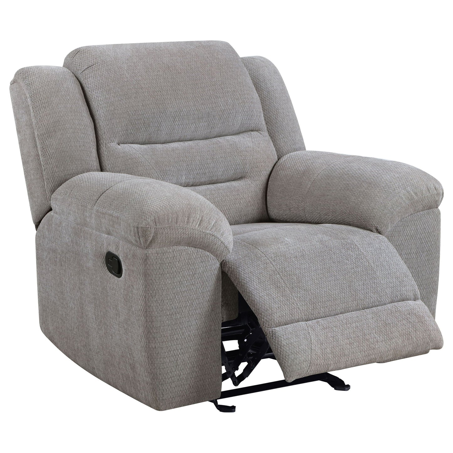 Gilson - Chenille Upholstered Reclining Glider Recliner - Gray Coaster Fine Furniture