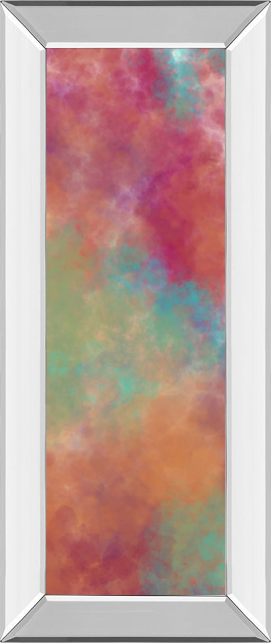 Vapor Il. B By Jason Johnson - Mirror Framed Print Wall Art - Red Classy Art
