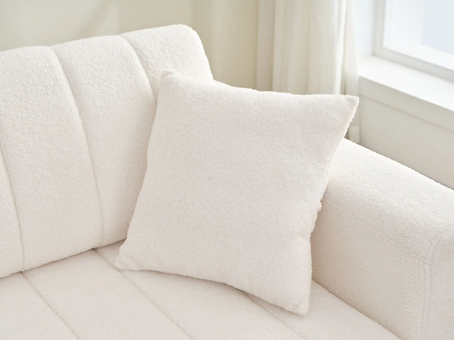 Jessica - Lamb Wool Sectional Sofa With Chaise, Versatile Configuration Urban Retreats
