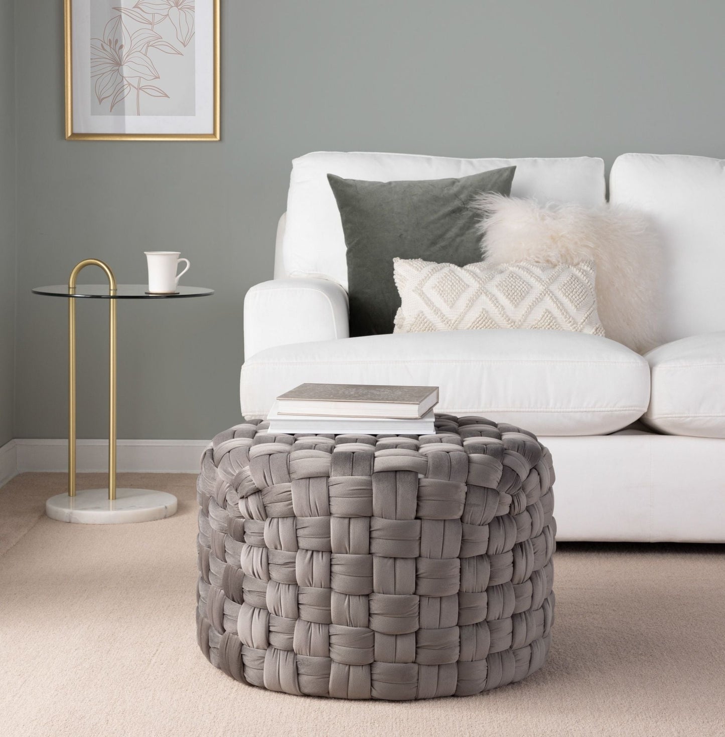 Braided - Versatile Round Ottoman Lumi Source
