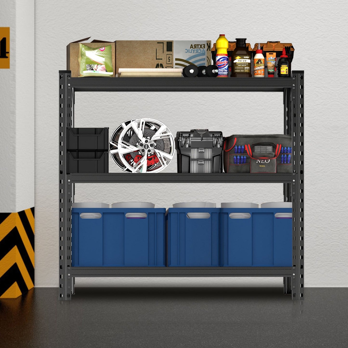 3 Tier Industrial Shelving Rack Daily Nest