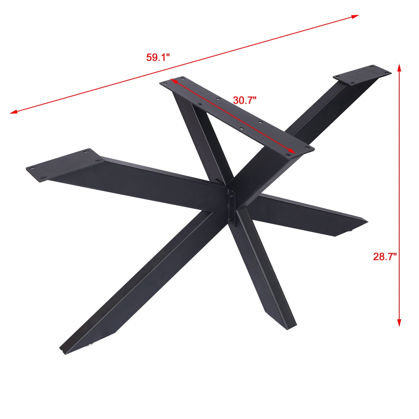 Table Frame, Table Base, Spider Table Legs, Table Runner Confrerence Table - Black Home Essentials