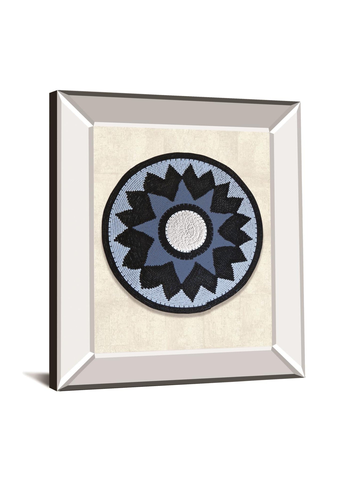 Mrembo By Mark Chandon - Mirror Framed Print Wall Art - Blue - Snoozhouse