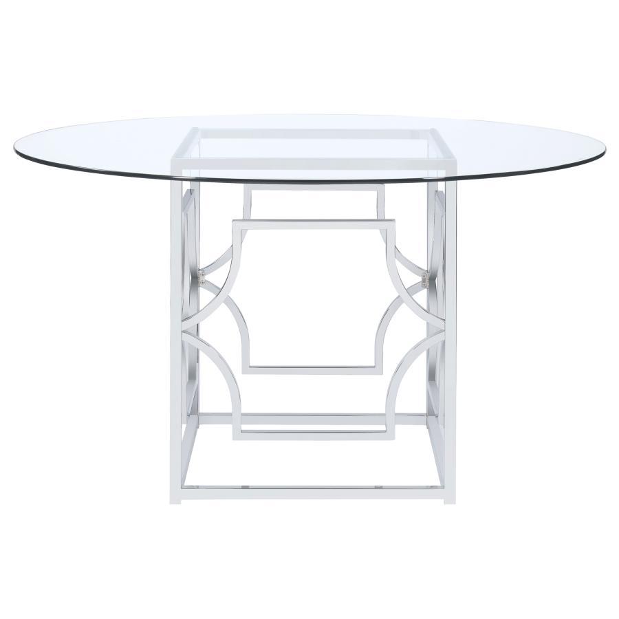 Starlight - Round Glass Top Metal Dining Table Coaster Fine Furniture