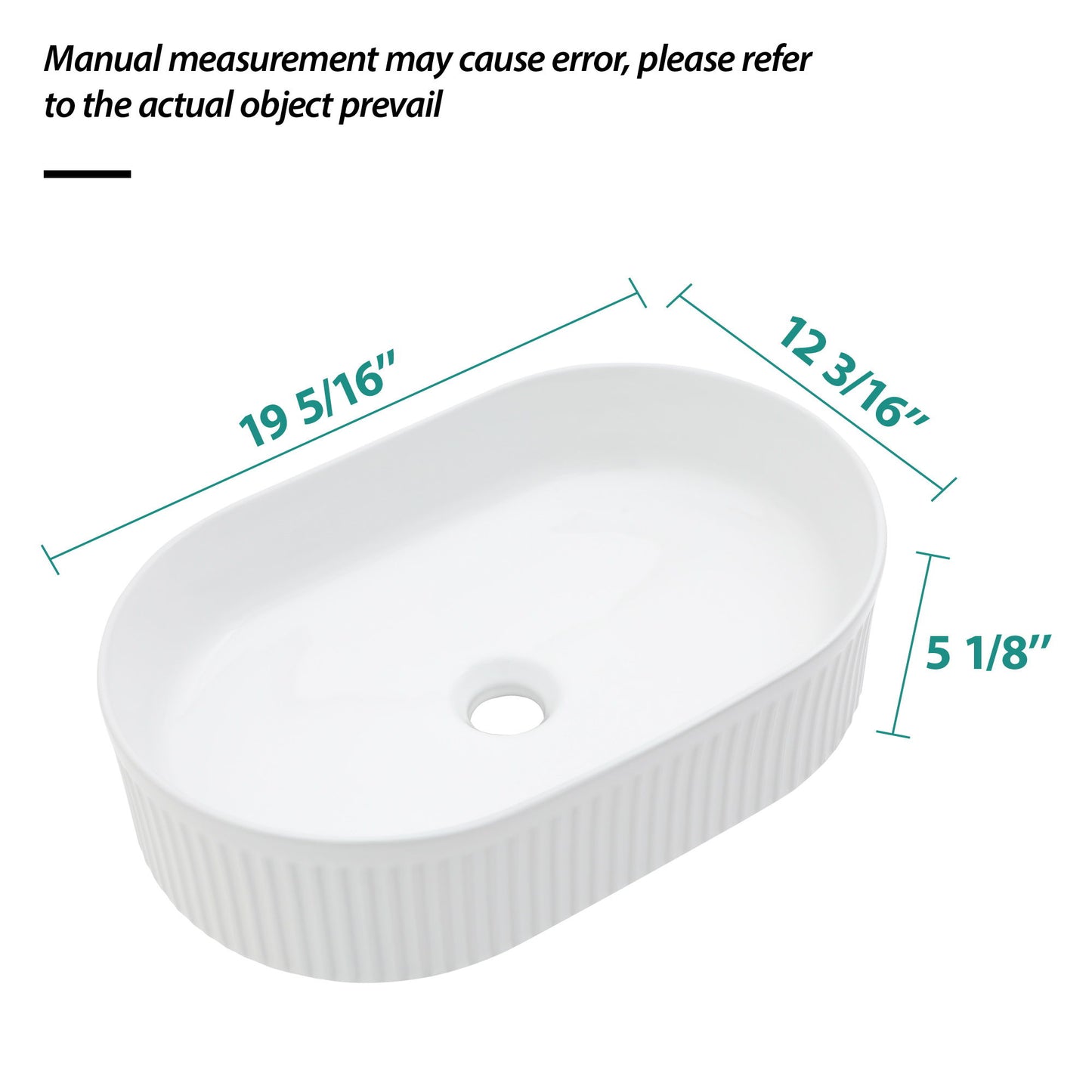 Vessel Oval Bathroom Sink - White Daily Nest