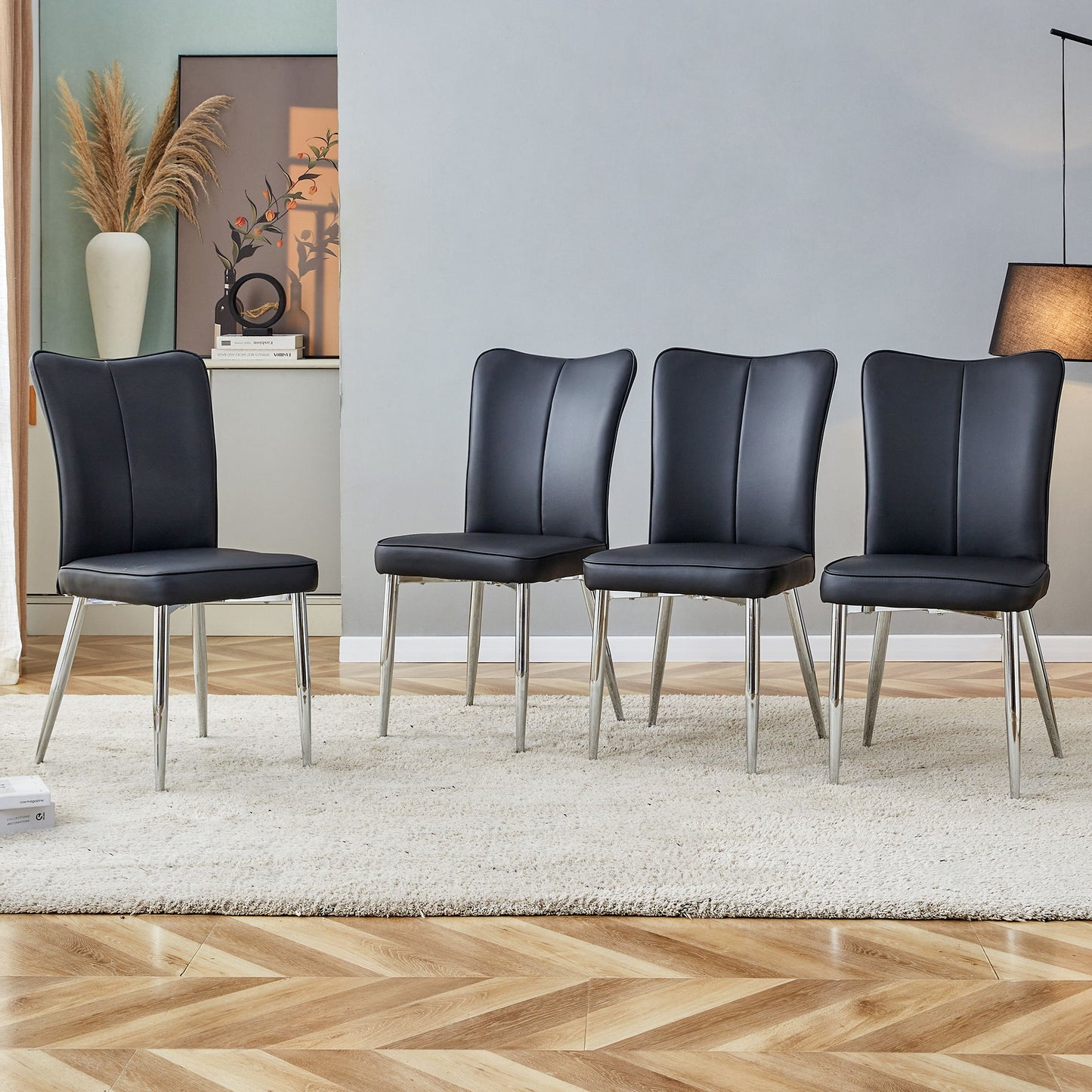Modern Minimalist Dining Chairs With Metal Legs Home Essentials