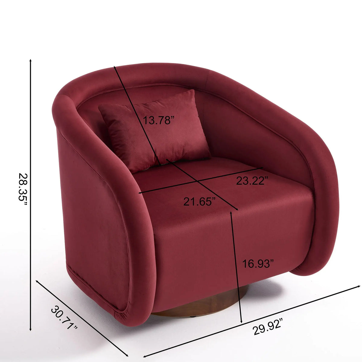 Swivel Accent Chair With 360 Degree Rotating Home Essentials