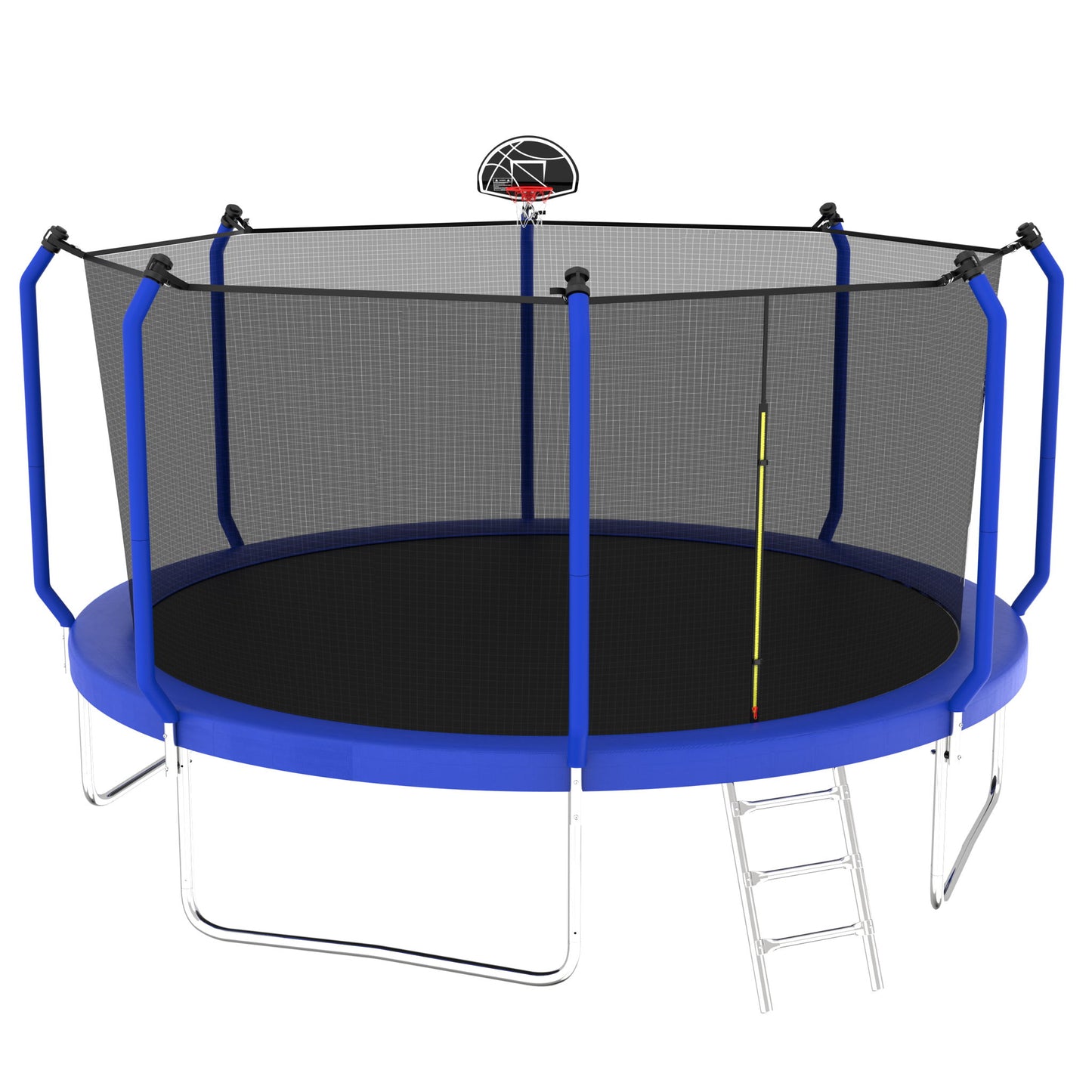 Trampoline With Basketball Hoop, Astm Approved Reinforced Type Outdoor Trampoline With Enclosure Net Daily Nest