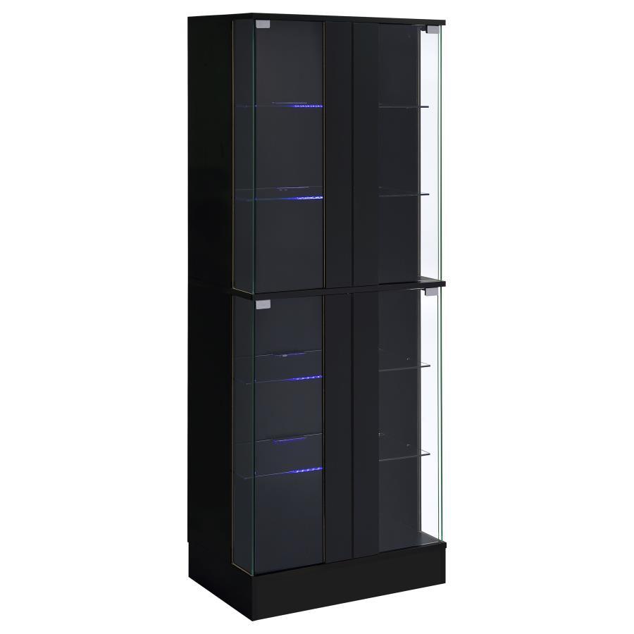 Cabra - 4-door LED Curio Display Cabinet Coaster Fine Furniture