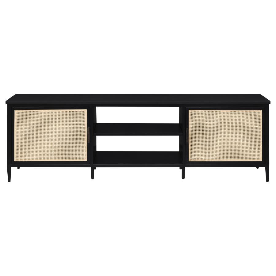 Amherst - 70" 2-Door Metal TV Stand Media Console - Black Coaster Fine Furniture