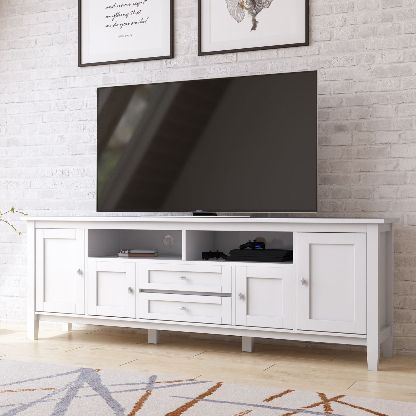 Warm Shaker - TV Media Stand, Handcrafted Simpli-Home