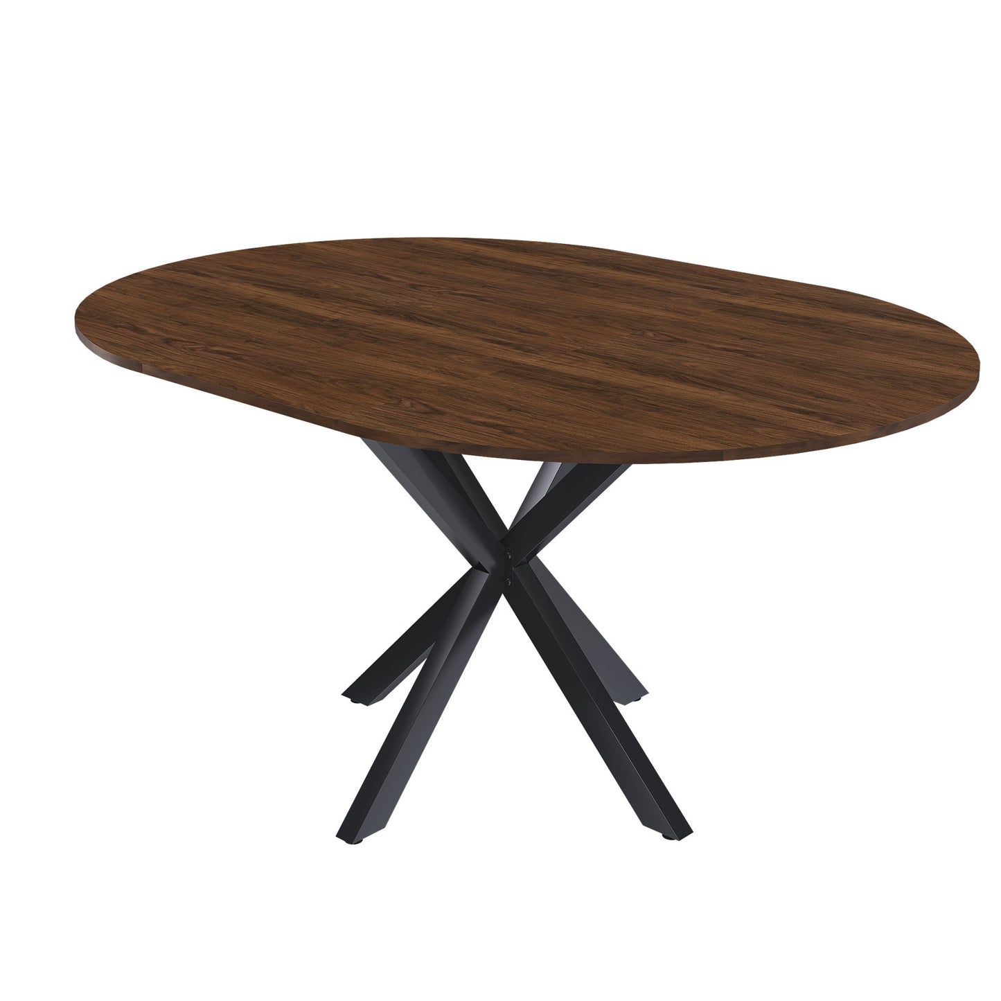 Round Dining Table With Extendable Blades, X Base Home Essentials