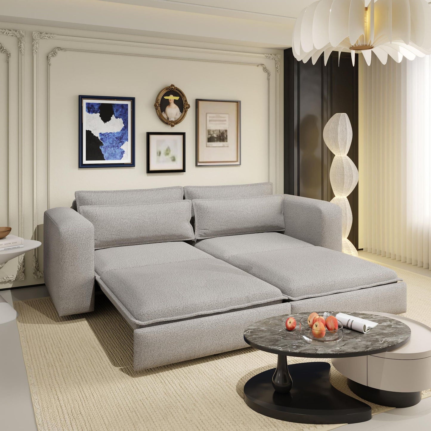 Sleeper Pull Out Sofa Bed, 3 In 1 Convertible Chaise Lounge Home Essentials