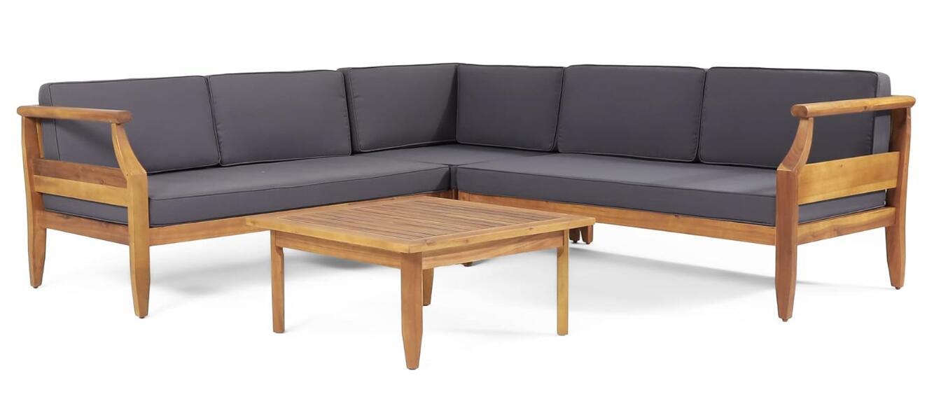 Aston - 4 Piece Sofa Set - Dark Gray Noble House
