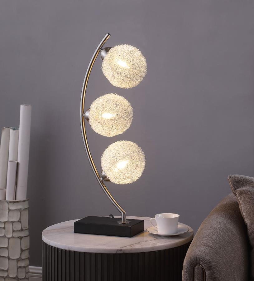 Claudia - Woven Spherical Metal Table Lamp - Black Coaster Fine Furniture