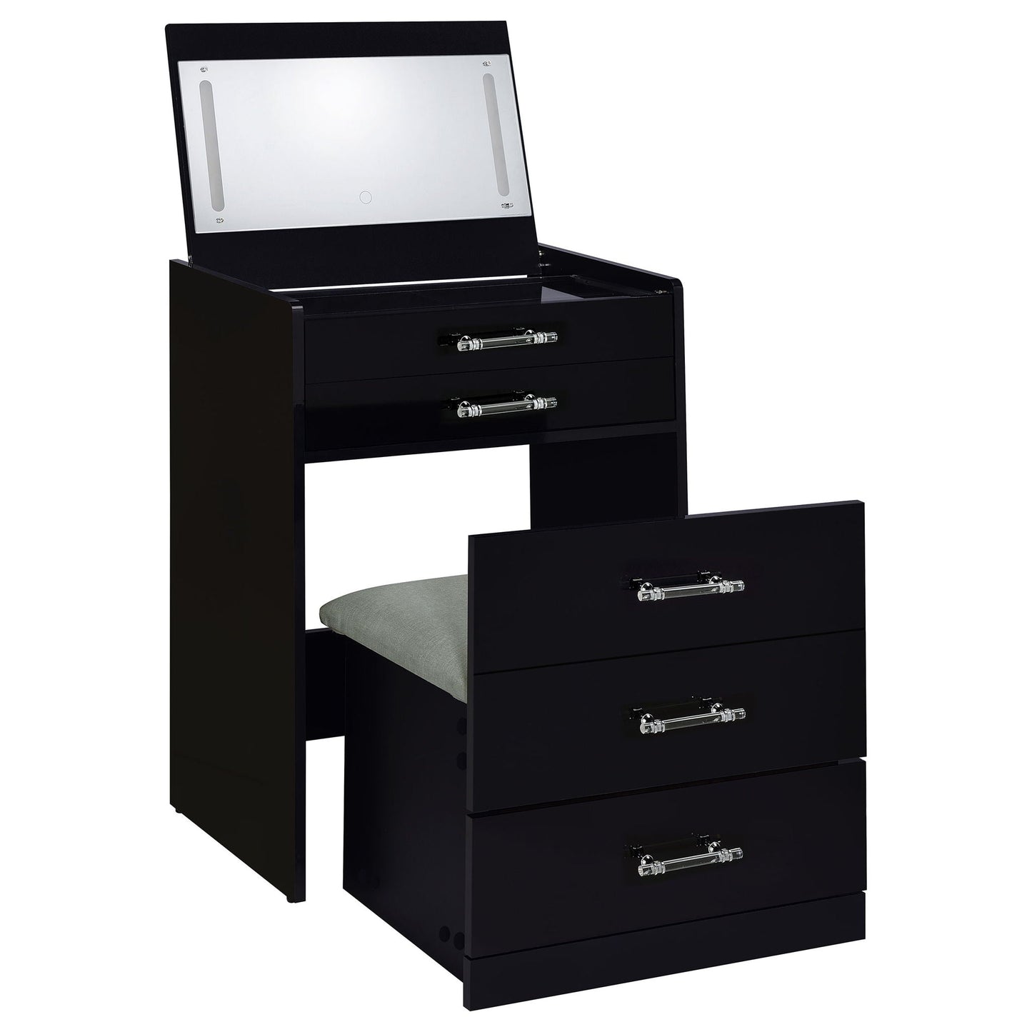 Danbury - 3-Drawer Makeup Vanity & Stool Set Coaster Fine Furniture
