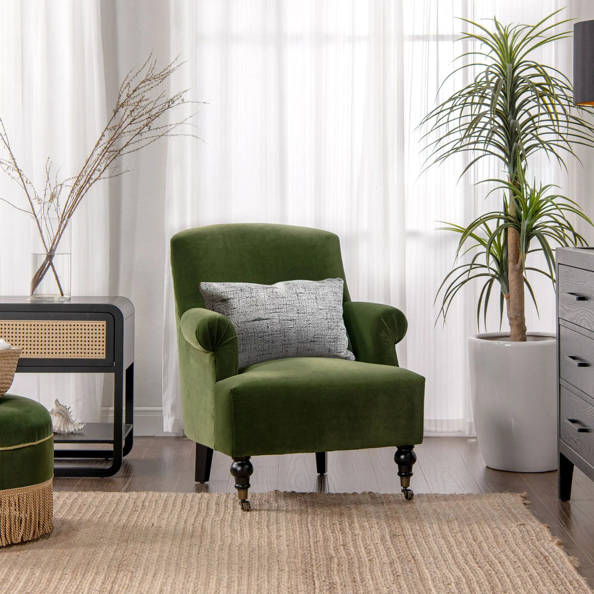 Eloise - Design Pleated Sock Arm Accent Armchair Jennifer Taylor Home
