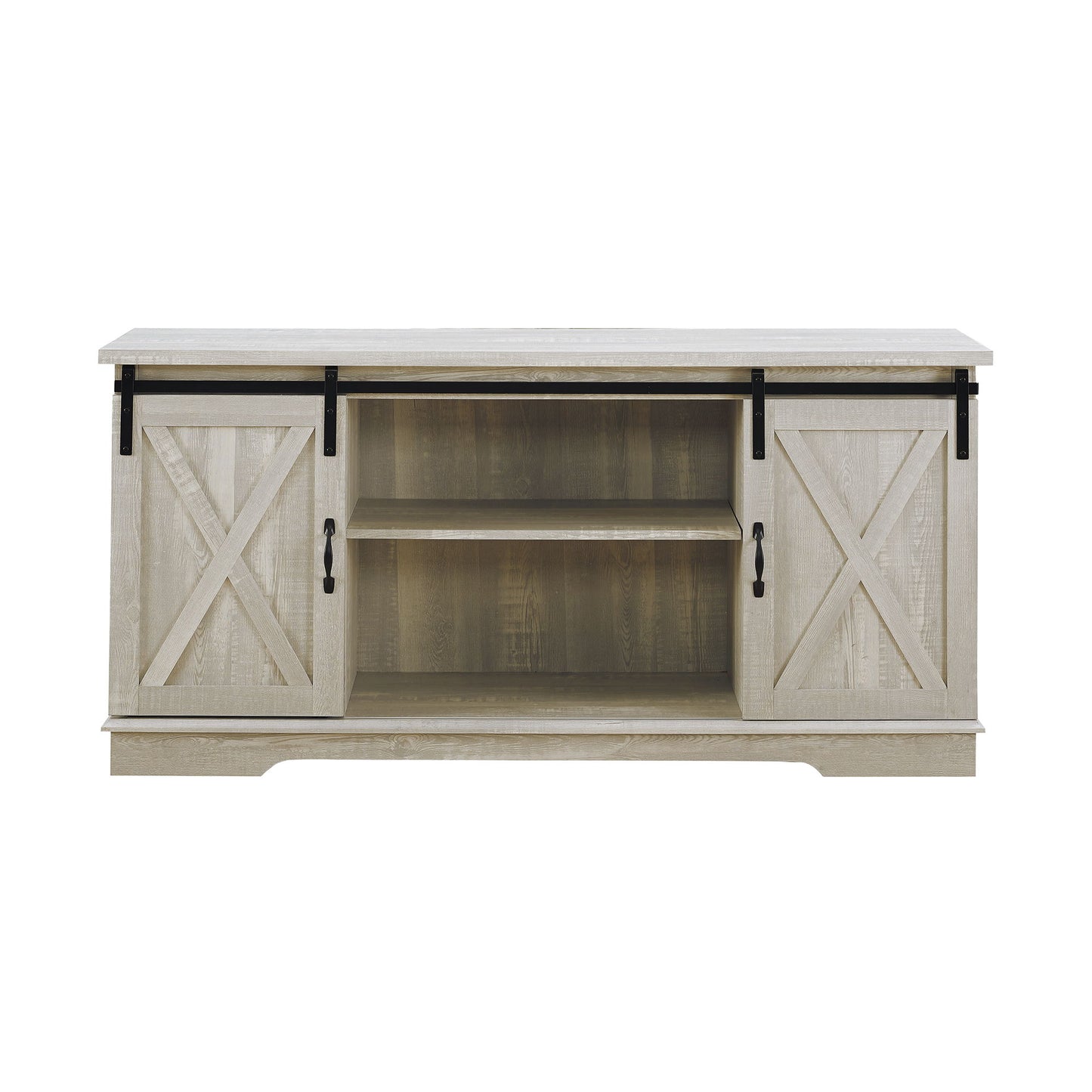 Farmhouse Sliding X Barn Door TV Stand Walker Edison