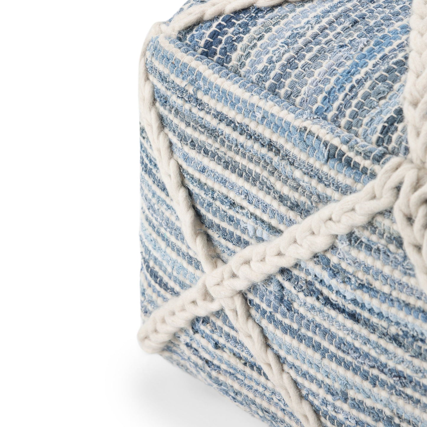 Cowan - Handcrafted Square Pouf Simpli-Home