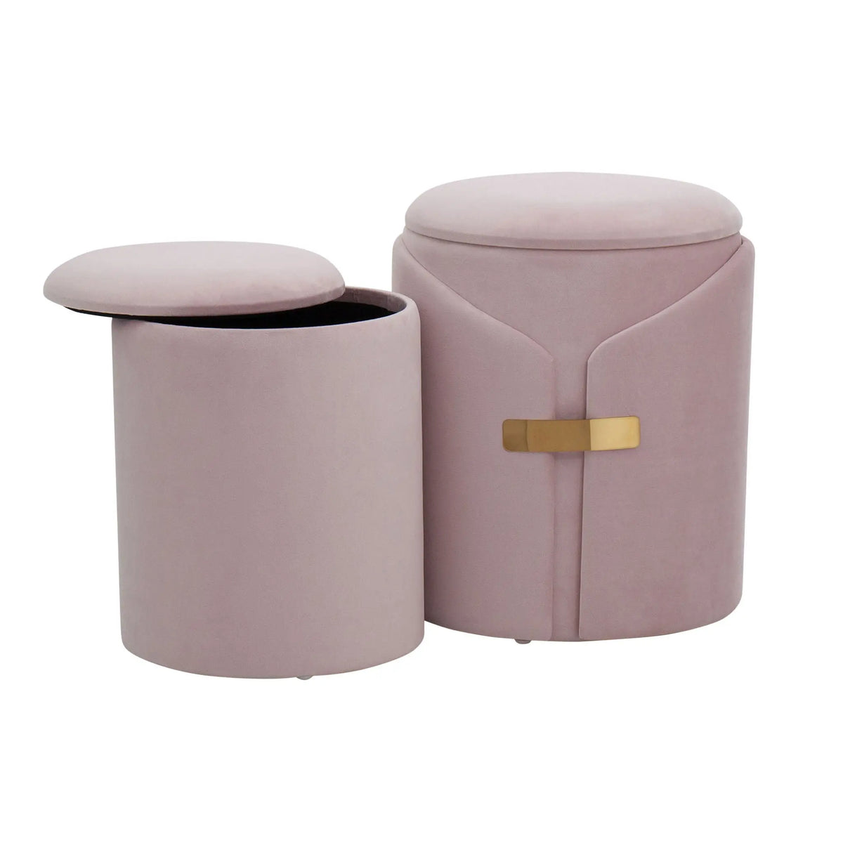 Dahlia - Contemporary / Glam Nesting Ottoman Set Lumi Source