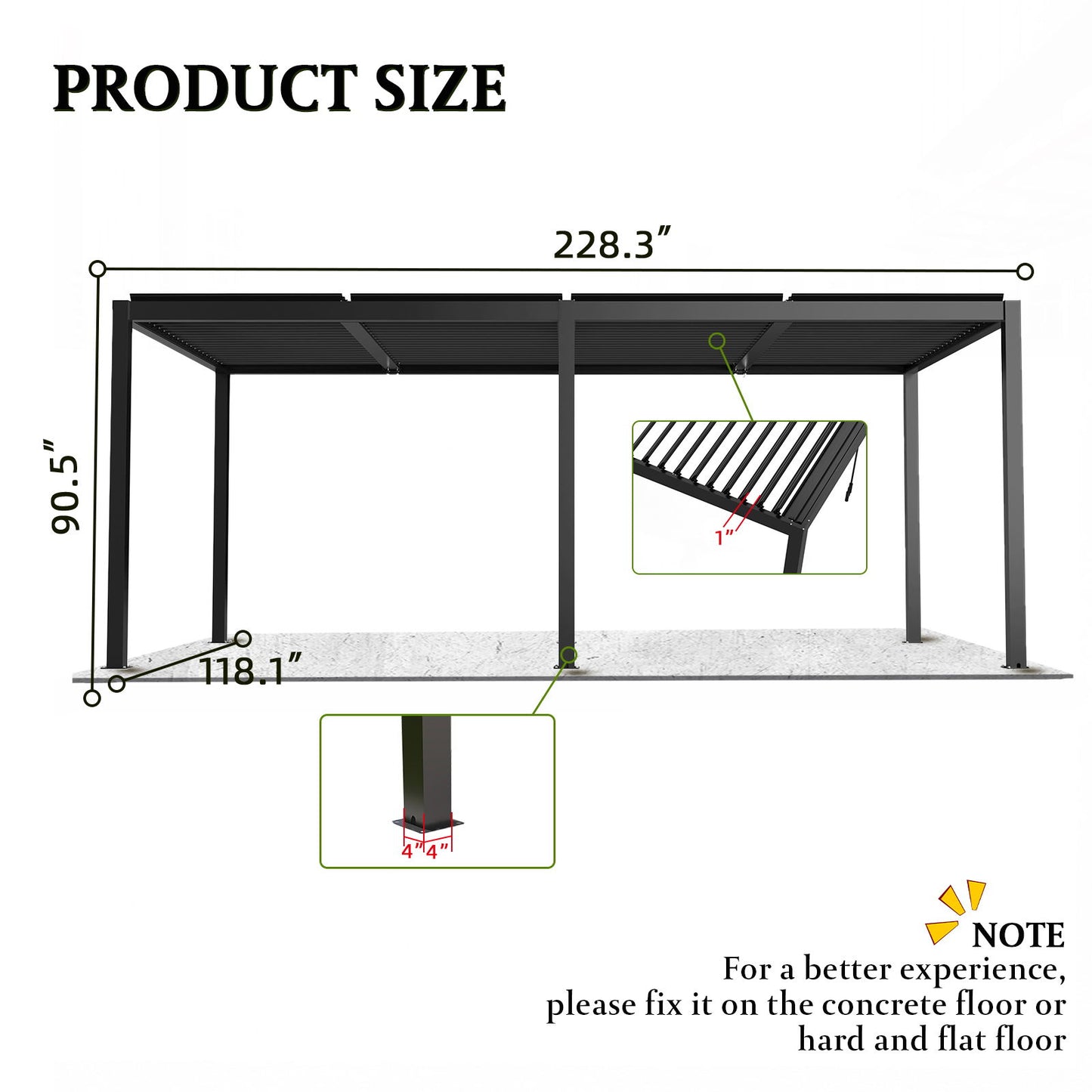 Premium Louver Pergola Aluminium Frame & Louvers Home Essentials