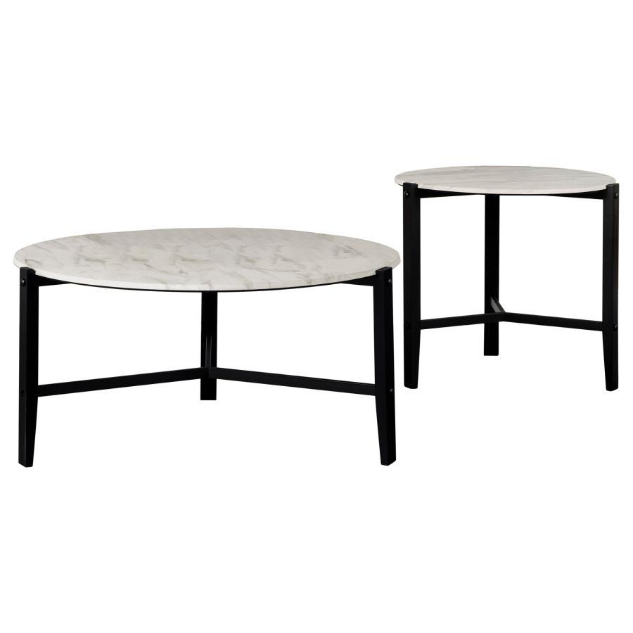 Tandi - Faux Marble Coffee Table Set Coaster Fine Furniture