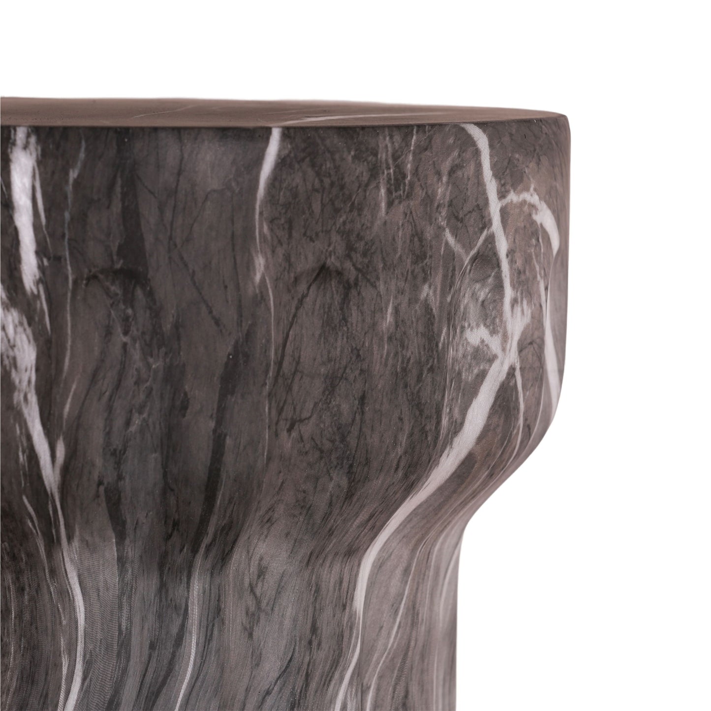 Round Geometric Outdoor End Table - Marble Home Essentials