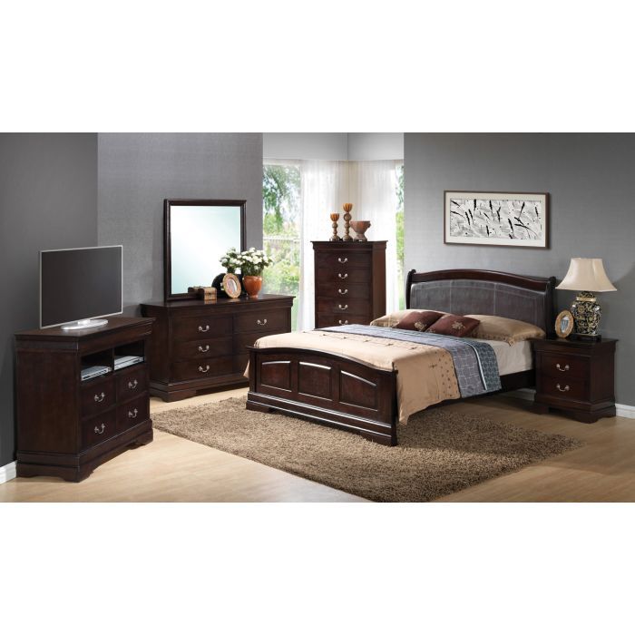 Panel Sleigh Bed Elegantly Crafted Glory Furniture