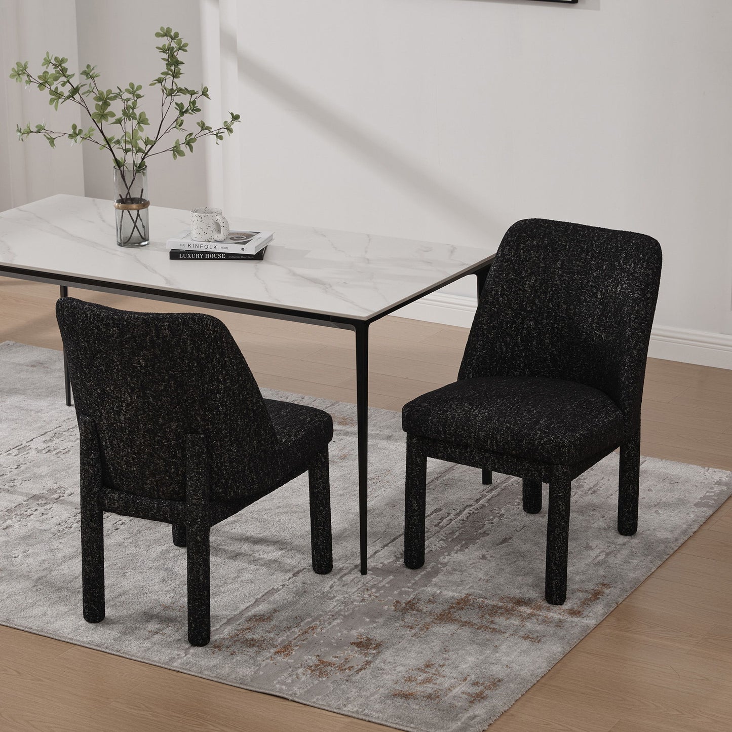 Wide Minimalist Dining Chair (Set of 2) Home Essentials