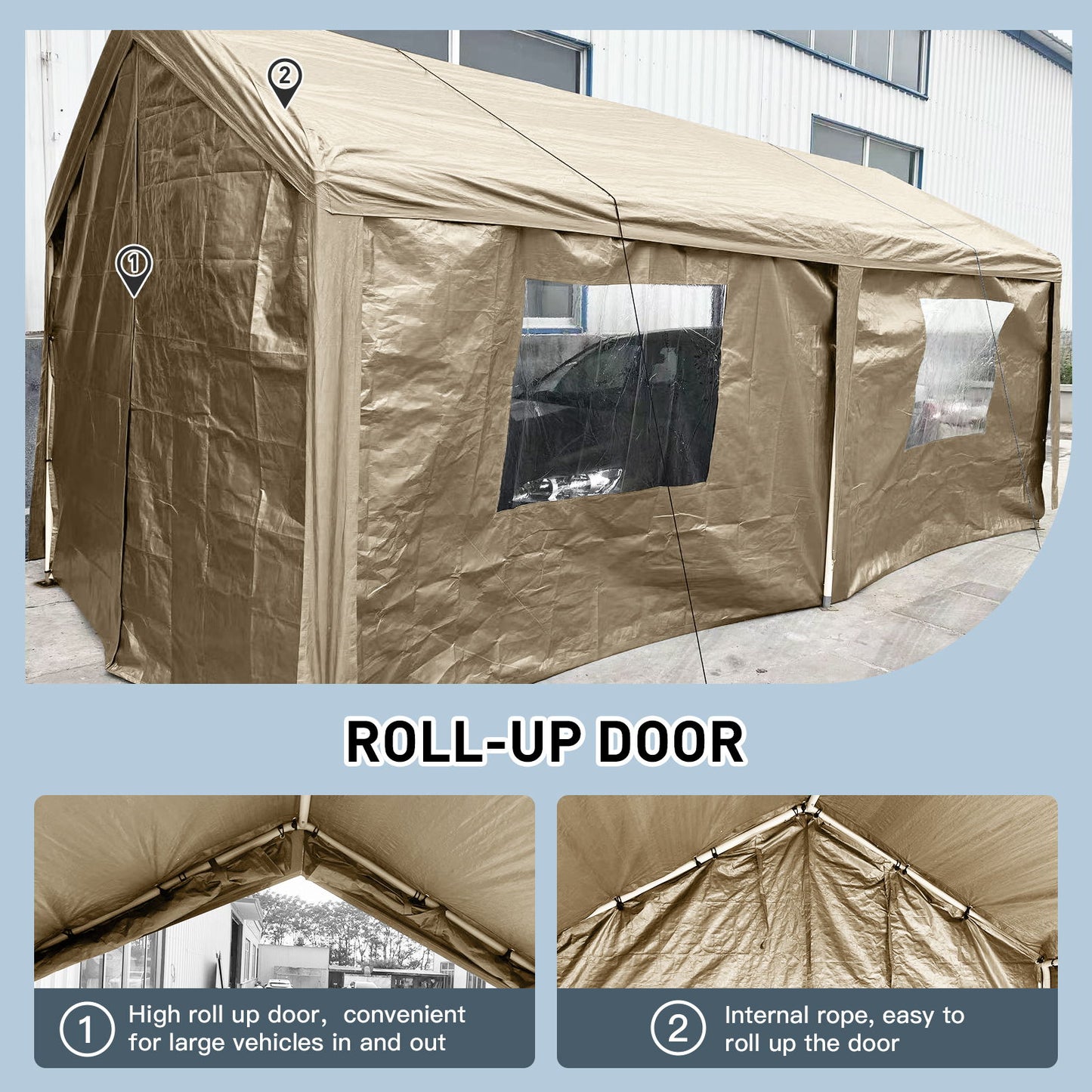 Carport, 10x20 Heavy Duty Portable Carport Garage Tent For Outdoor Storage Shelter Home Essentials