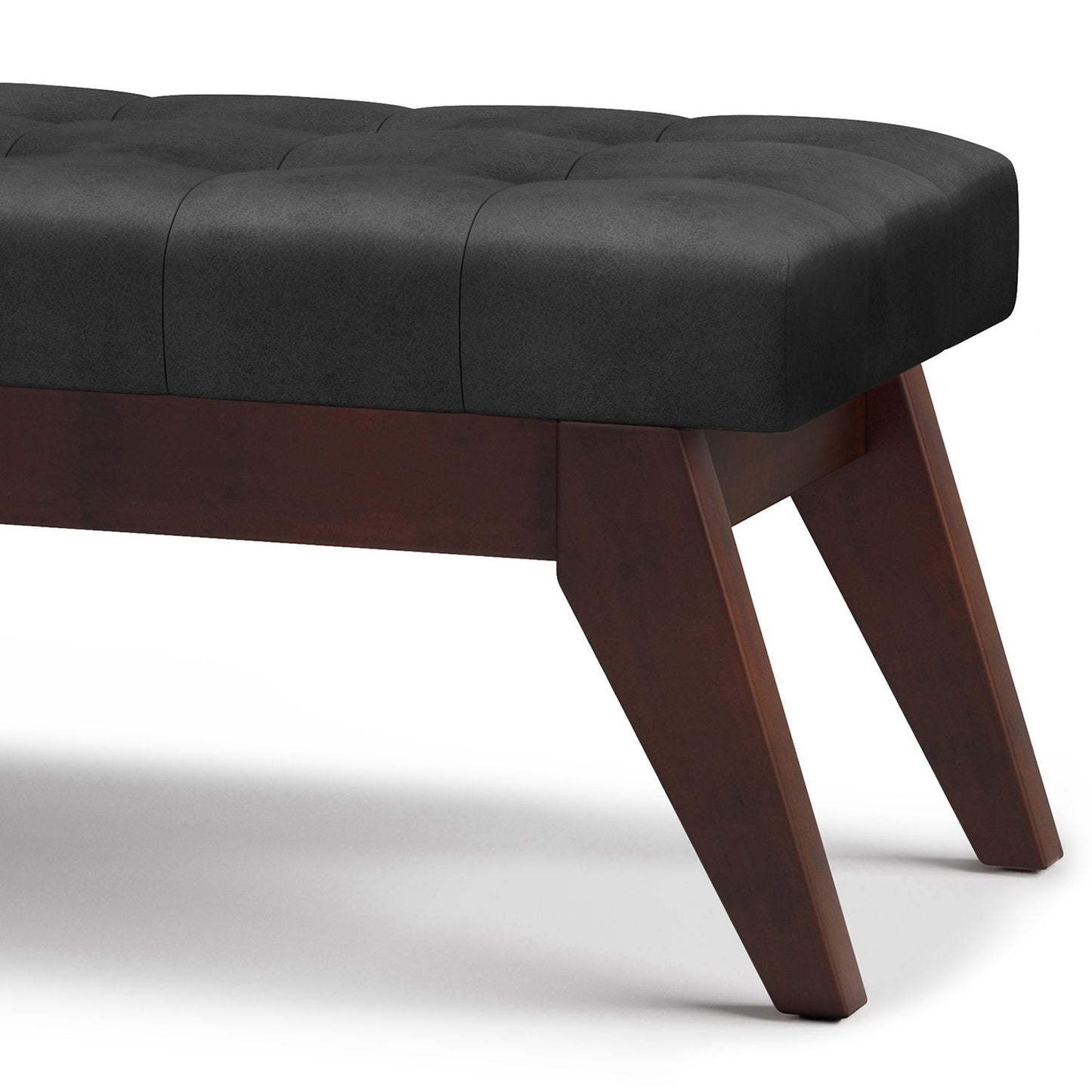 Draper - Upholstered Mid Century Tufted Ottoman Bench Simpli-Home