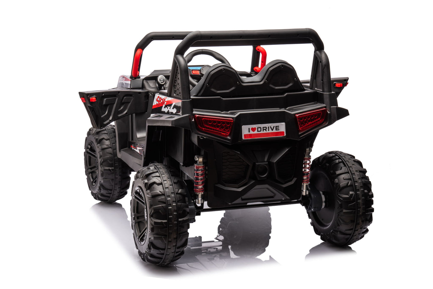 12V7A*2 30W*4 Four-Wheel Drive Leather Seat One Button Start, Forward And Backward, High And Low Speed, Music, Front Light, Power Display, Two Doors Can Open, 2.4G R / C, Seat Belt Four Wheel Absorber Daily Nest