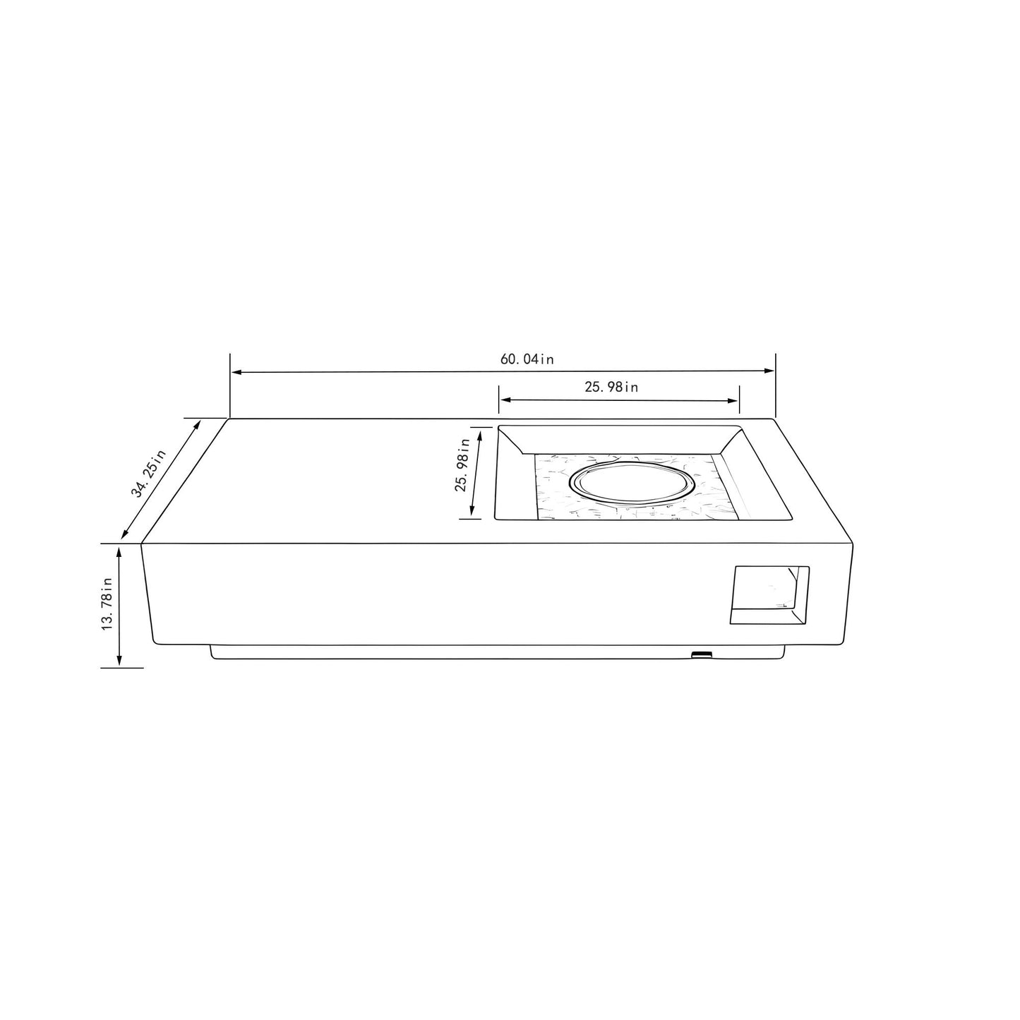Propane Gas Fire Pit Table, 50000 Btu Rectangular Concrete Fire Pit For Outside Patio Deck Garden Backyard - Light Gray Home Essentials