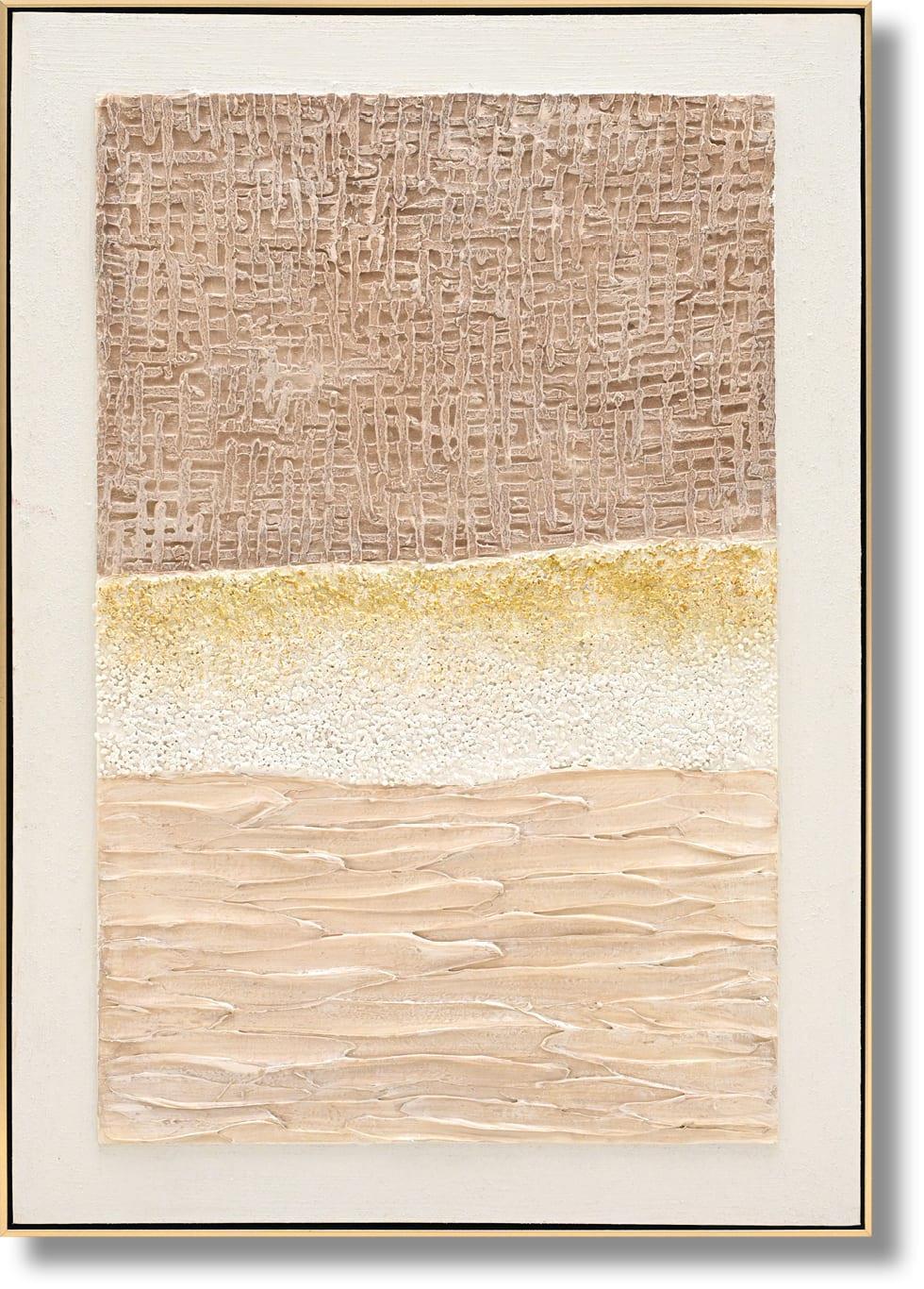 Textured Dune Layers - 28" x 40" Framed Wall Art Classy Art