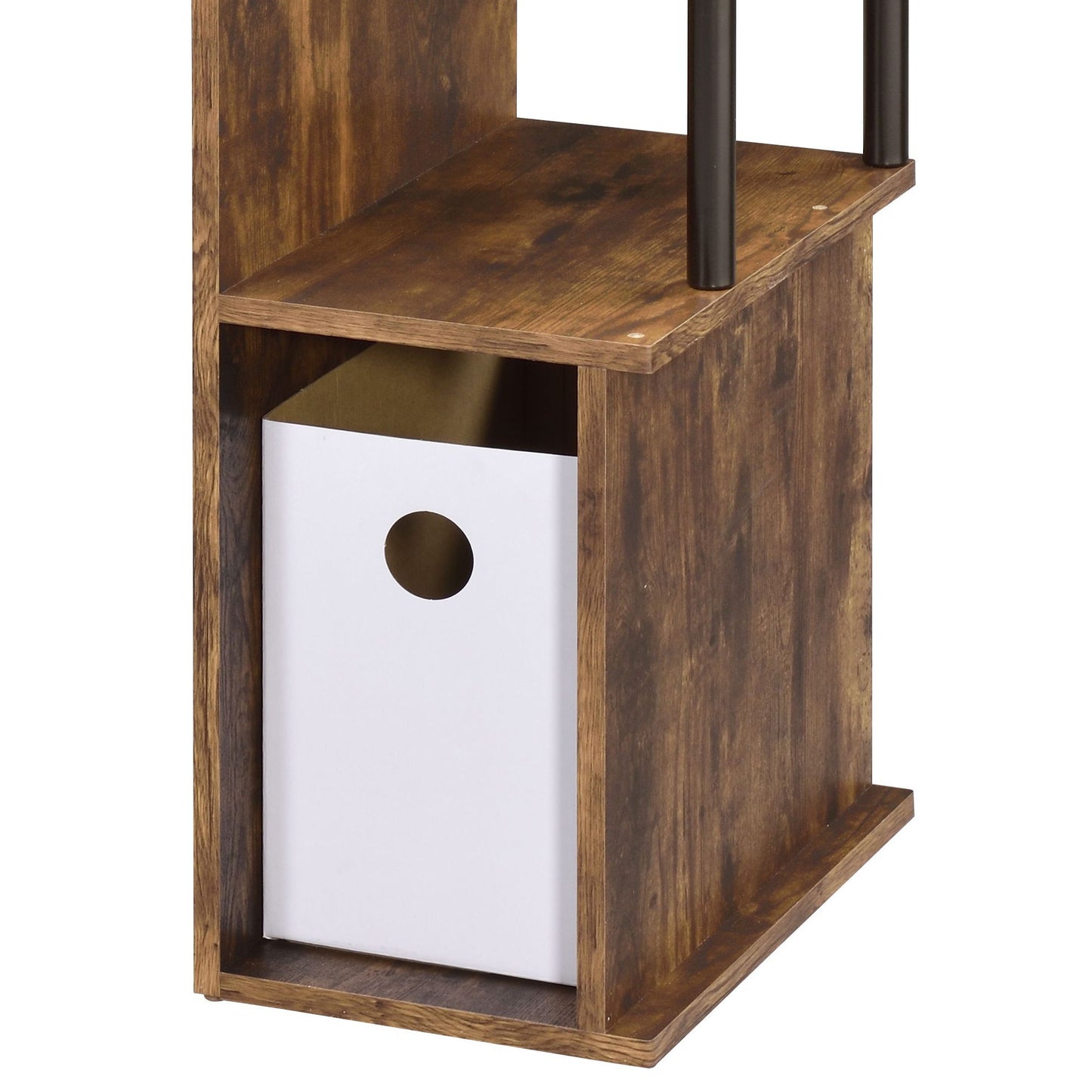 Lyphre - Computer Desk - Weathered Oak / Black Acme
