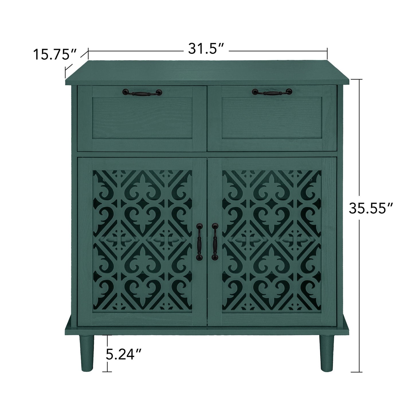 2 Door 2 Drawer Elegant Cabinet Home Essentials