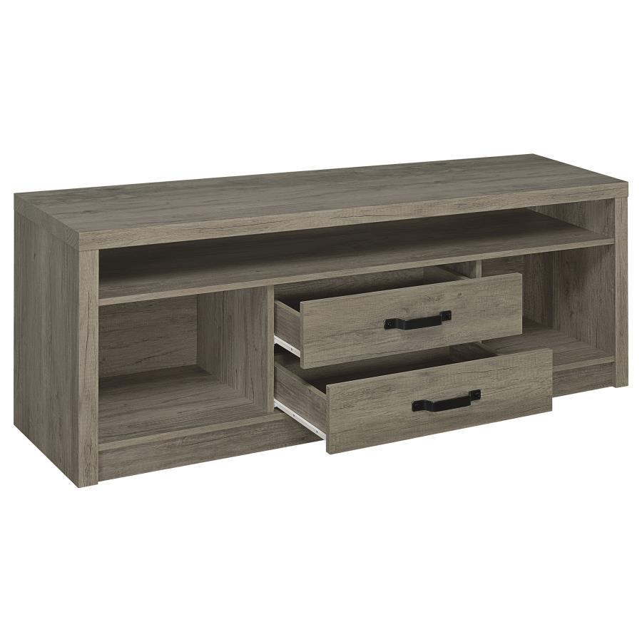 Burke - 2-Drawer Engineered Wood TV Stand - Gray Driftwood CoasterEssence