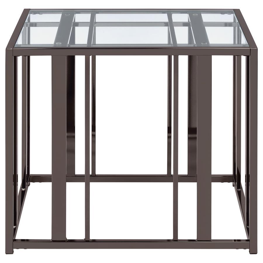 Adri - Rectangular Glass Top Side End Table Coaster Fine Furniture