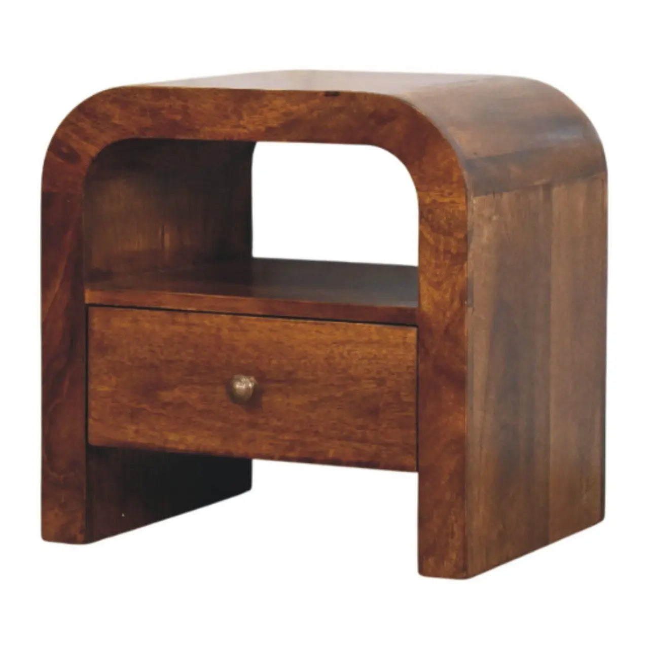 Darcy - Nightstand With Drawer And Open Shelf - Brown Artisan Furniture
