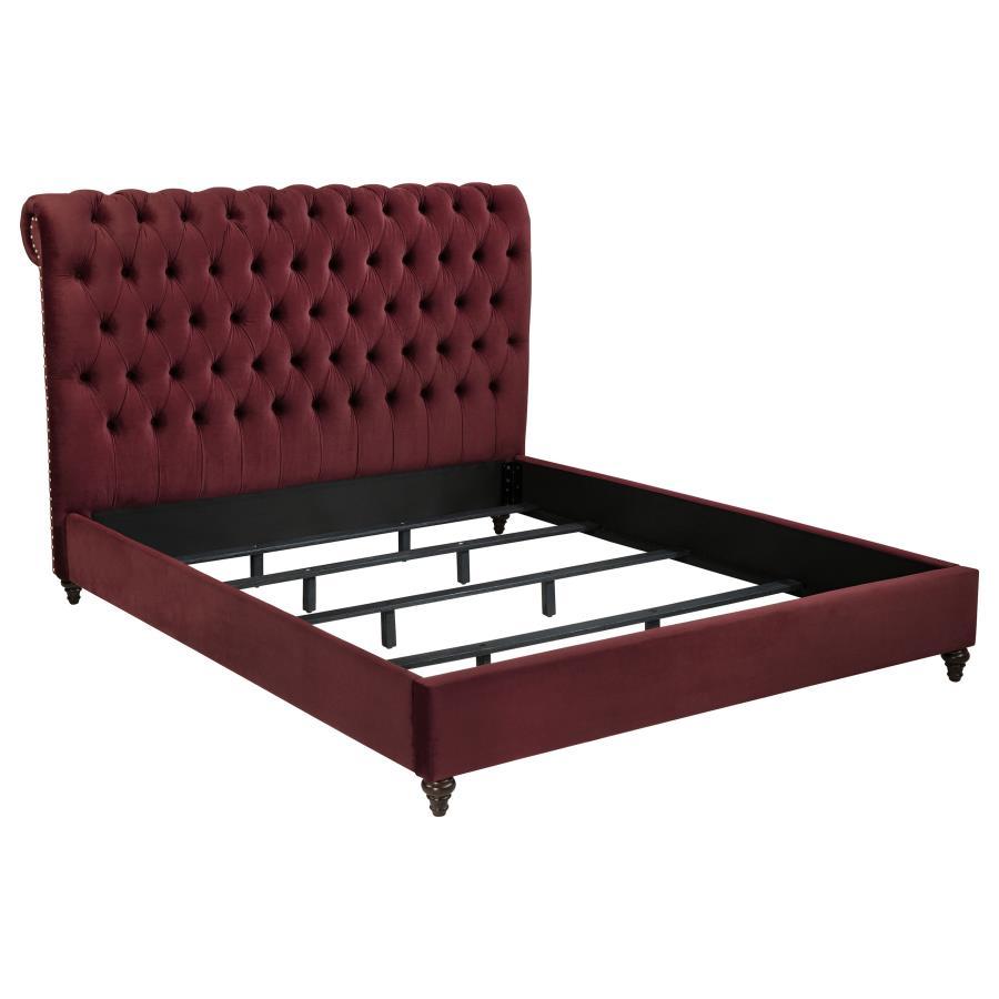 Devon - Upholstered Panel Bed CoasterEssence