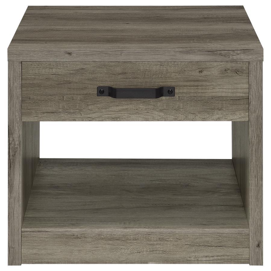 Felix - 1-Drawer Engineered Wood Side End Table - Gray Driftwood Coaster Fine Furniture