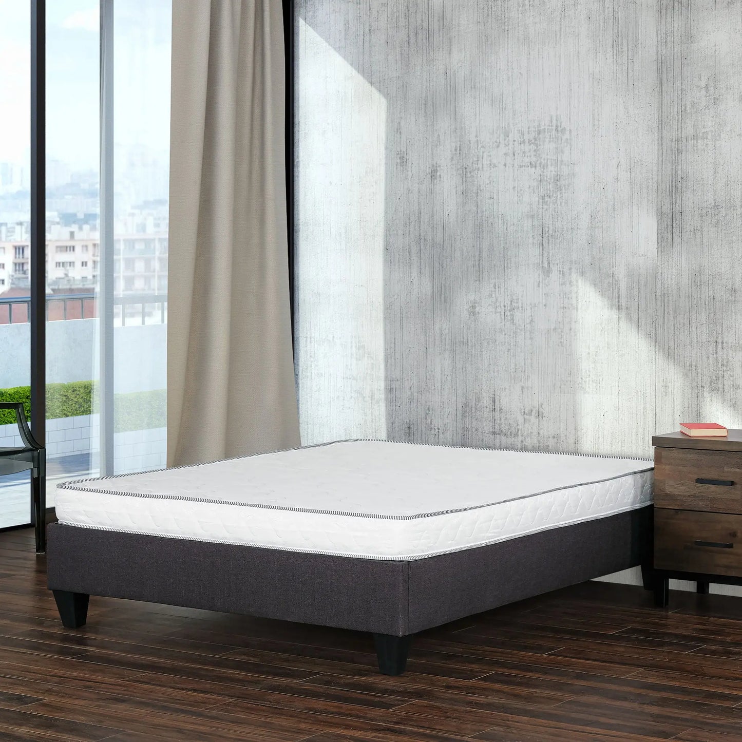 6" Reversible Mattress In A Box Pressure Relief And Cooling Technology - White - Full Daily Nest