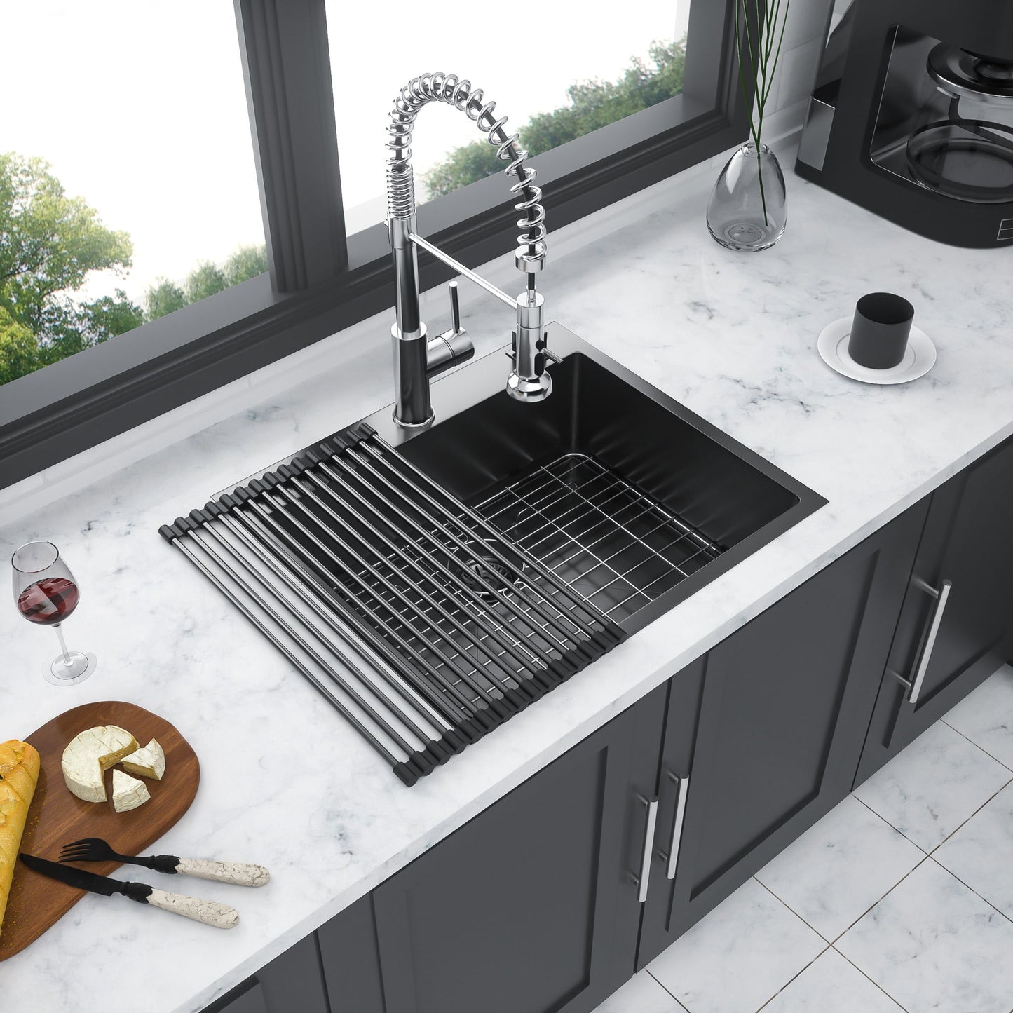 Topmount Kitchen Sink 16 Gauge, Single Bowl Daily Nest