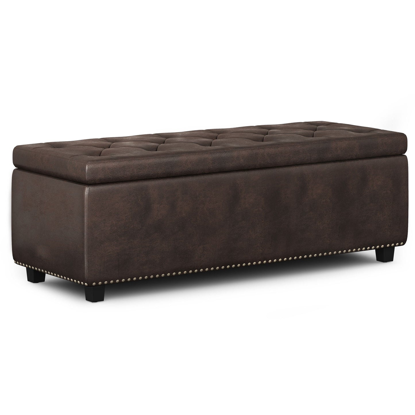 Hamilton - Upholstered Storage Ottoman Simpli-Home