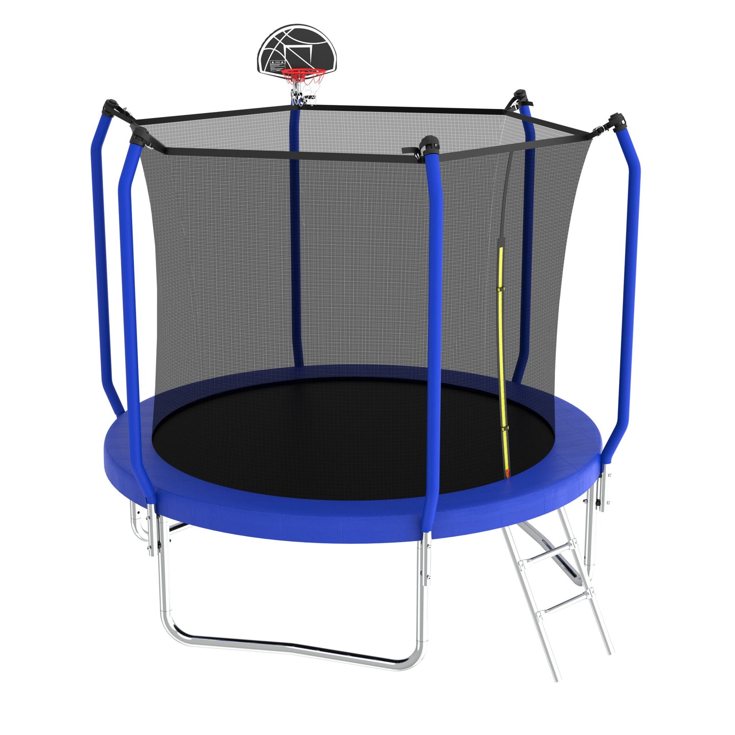 Trampoline With Basketball Hoop, Astm Approved Reinforced Type Outdoor Trampoline With Enclosure Net Daily Nest