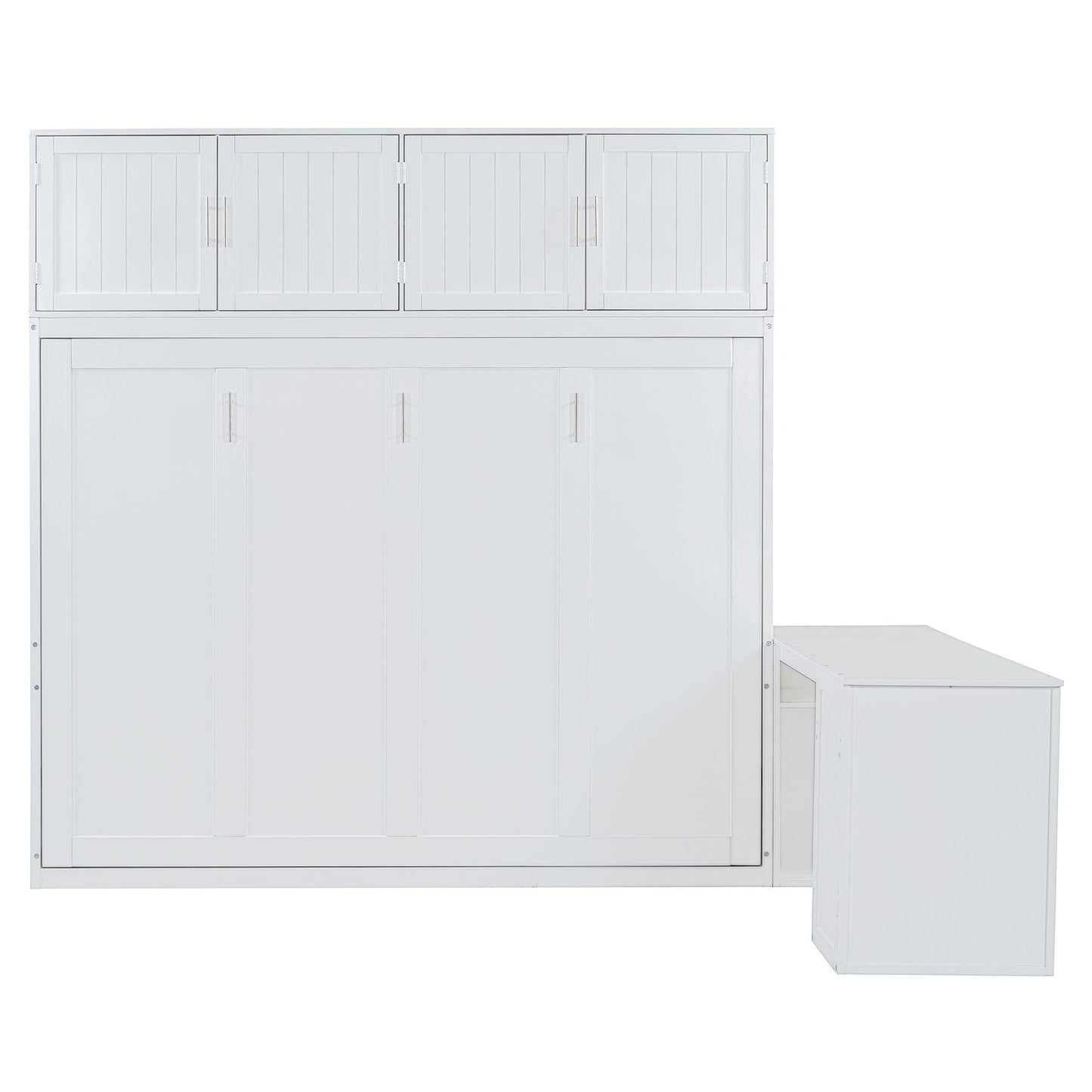Wall Murphy Bed With Desk And Storage Shelves And Big Cabinets Timeless Haven