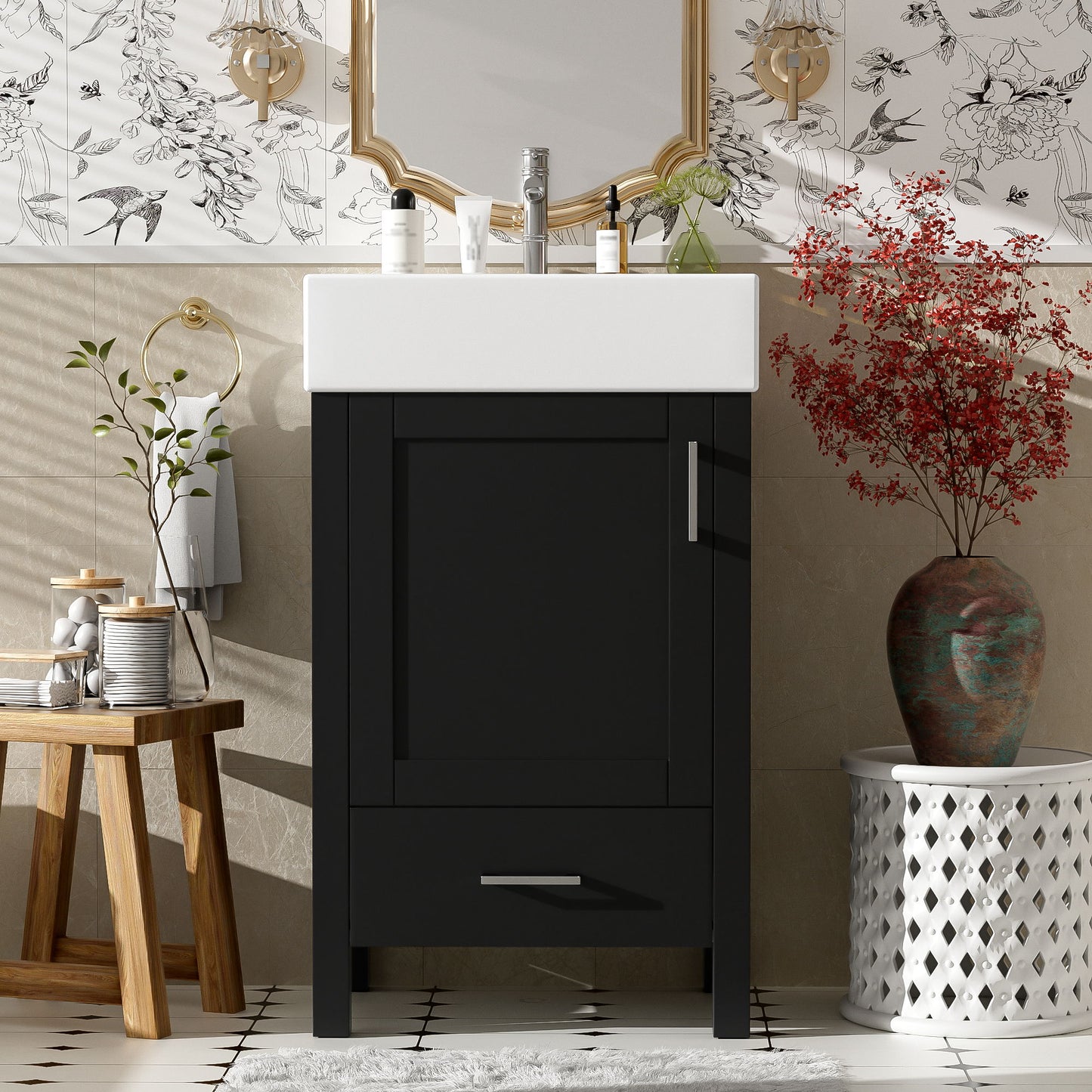 Bathroom Vanity With Sink, Frame And Drawer Hearth and Haven