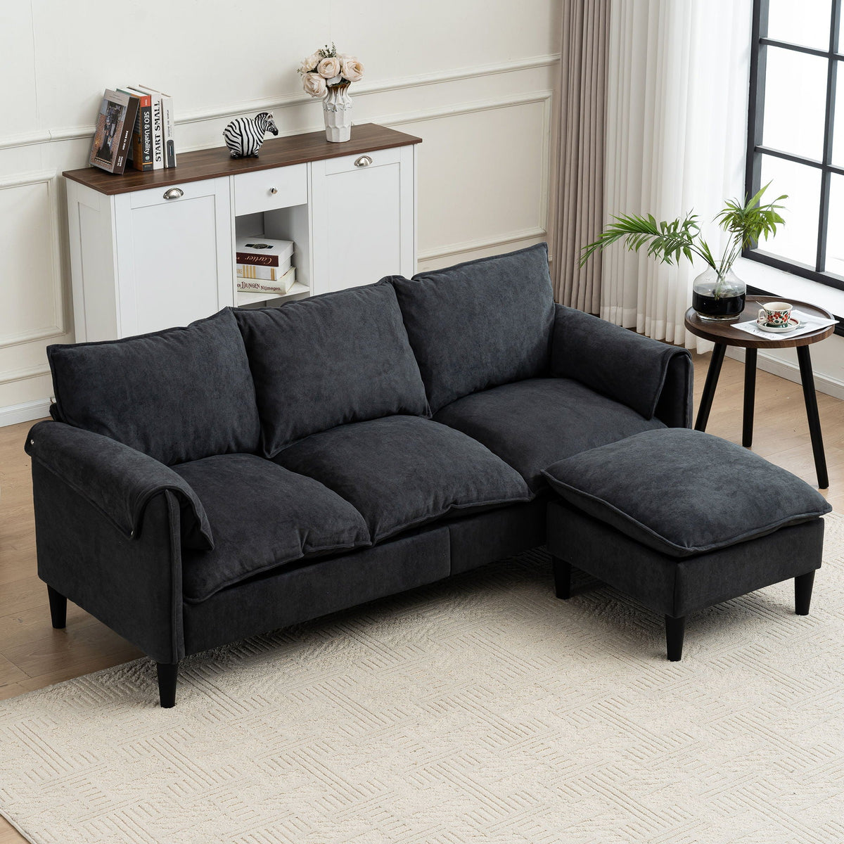 Convertible Combination Sofa With Footstools With Storage Home Essentials