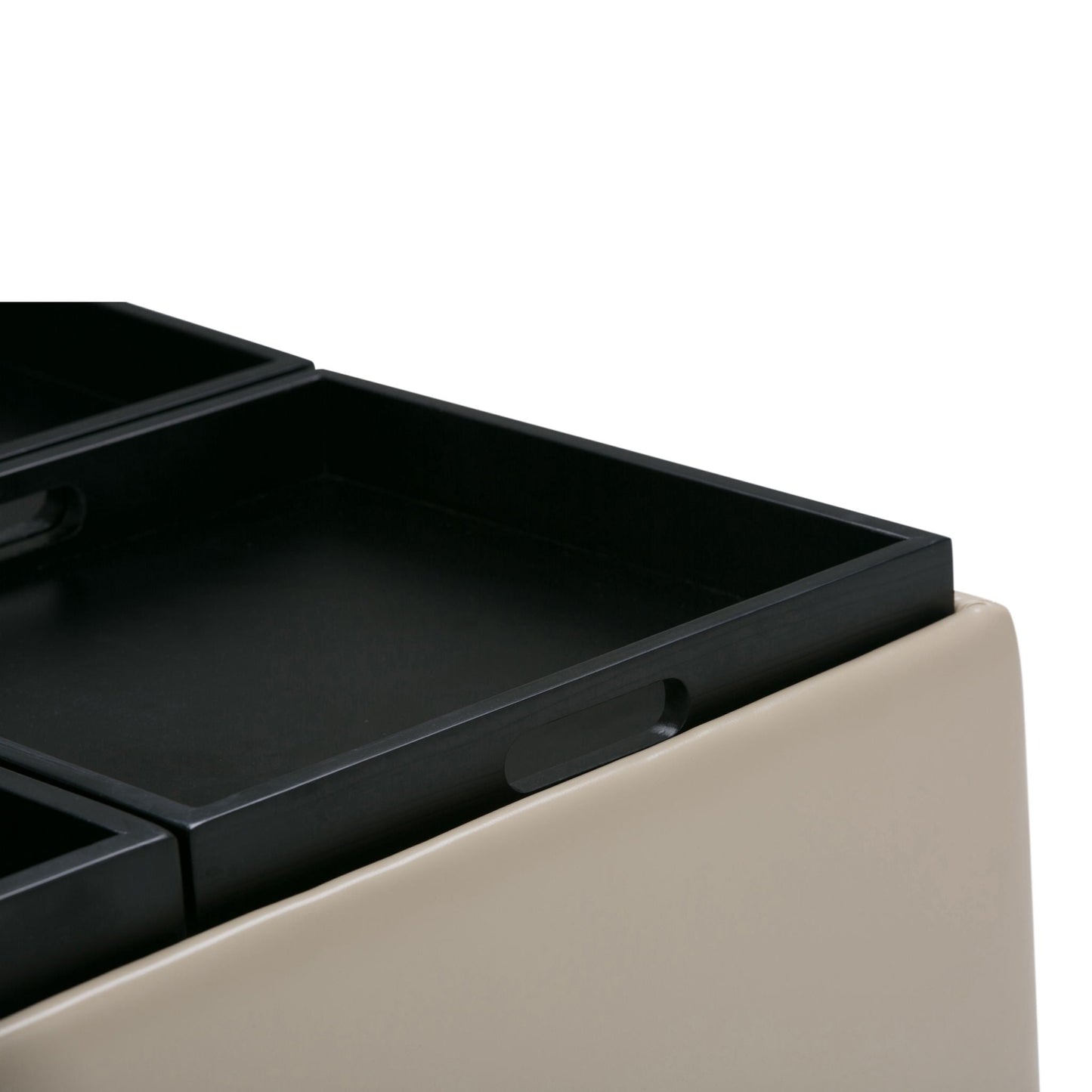 Avalon - Square Coffee Table, Storage Ottoman Simpli-Home