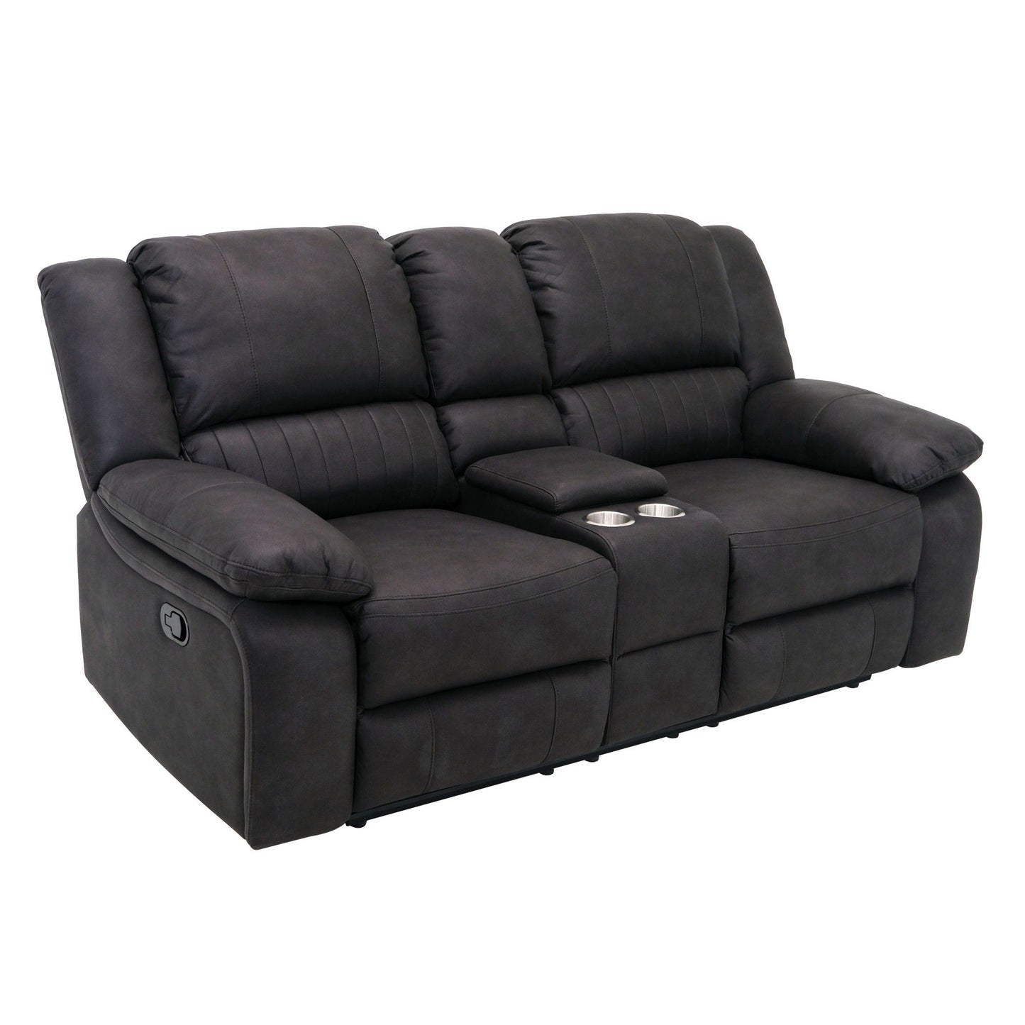 Marshall - Reclining Console Loveseat - Black Emerald Home